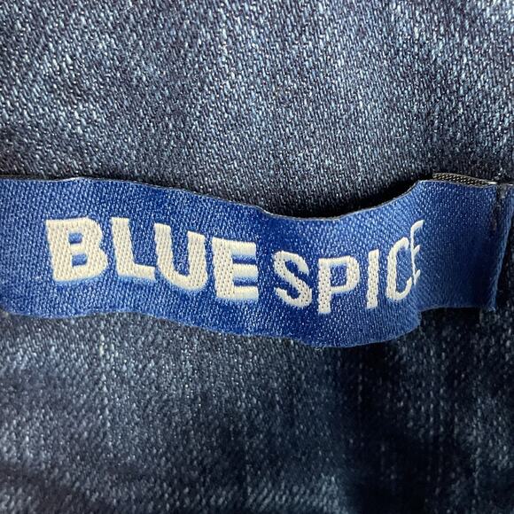 Blue Spice Juniors Dark Wash Denim Overalls Size 13 - Picture 5 of 11